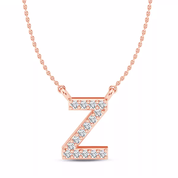 Diamond Initial Necklace – Z