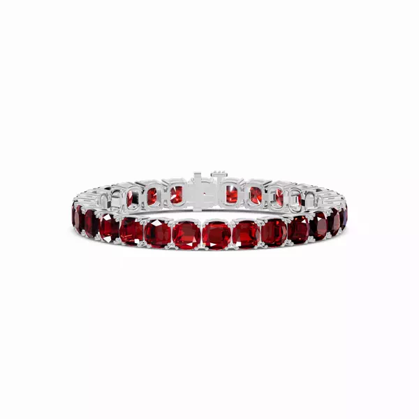 Cushion Garnet Tennis Bracelet