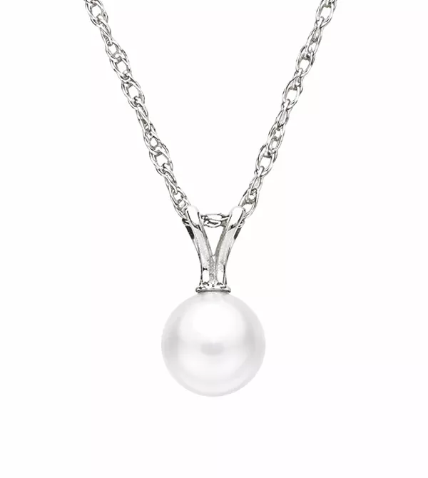 Freshwater Pearl Silver Necklace (5–6 mm)