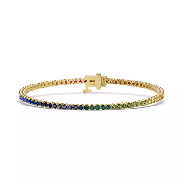 Rainbow Sapphire Tennis Bracelet (3 ct. tw.)