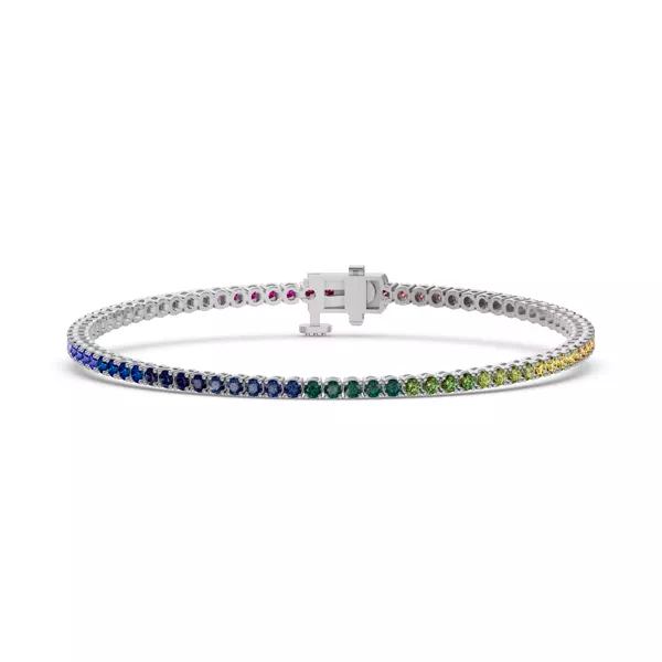 Rainbow Sapphire Tennis Bracelet (3 ct. tw.)