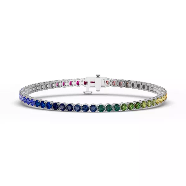 Rainbow Sapphire Tennis Bracelet (7 ct. tw.)