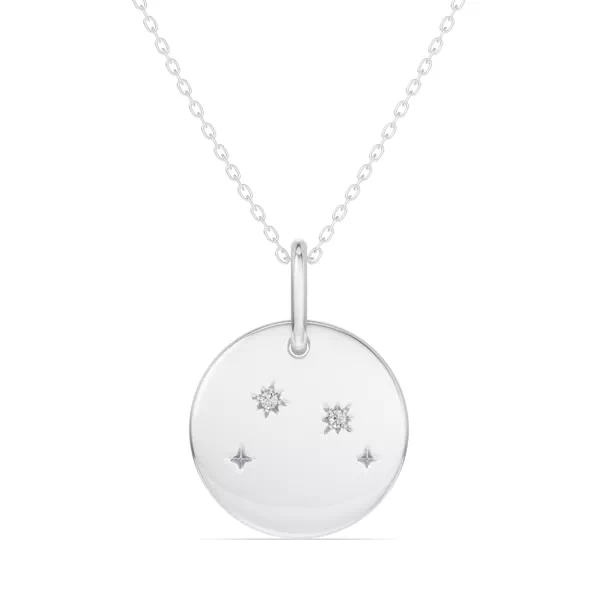 Aries Zodiac Constellation Medallion Necklace
