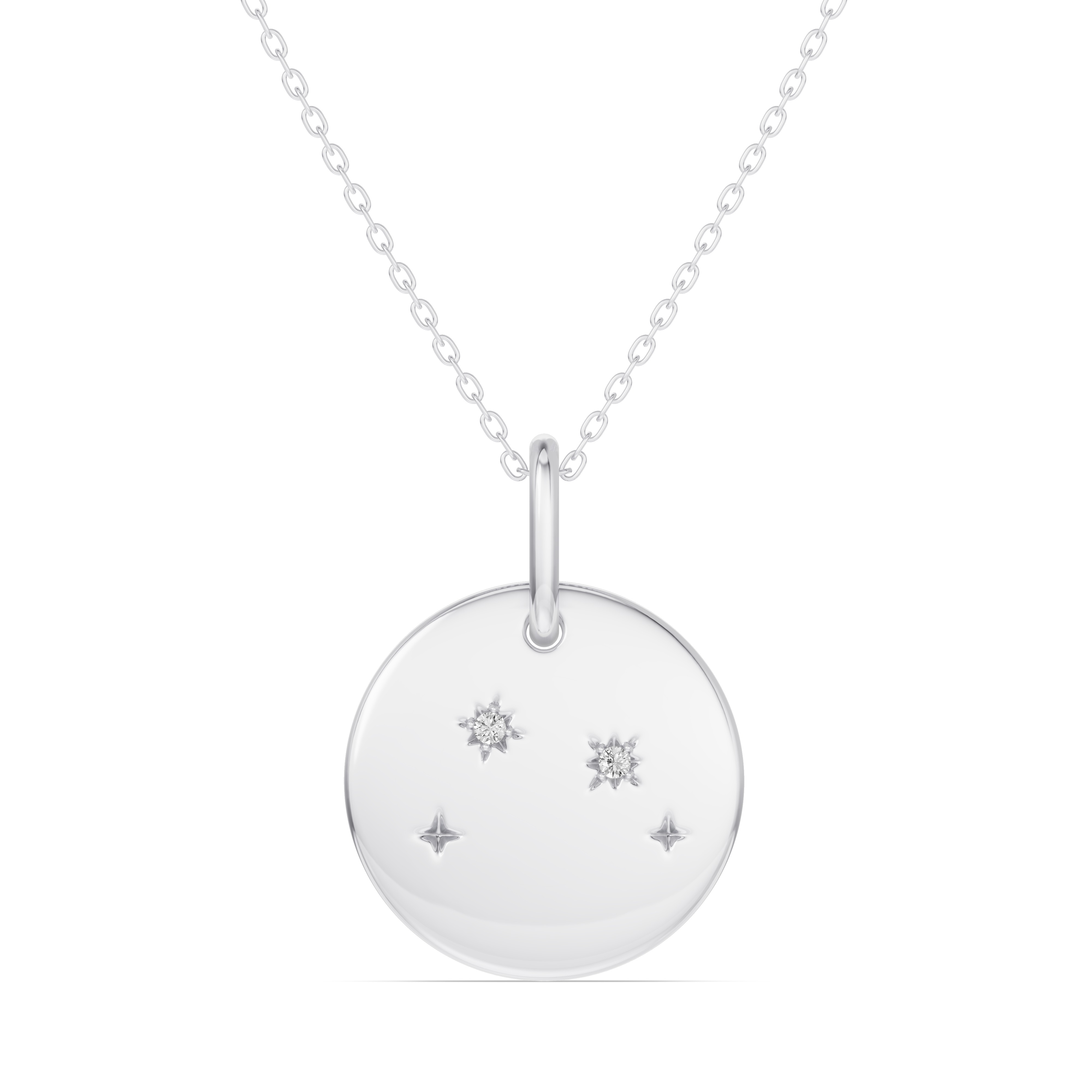 Aries Zodiac Constellation Medallion Necklace