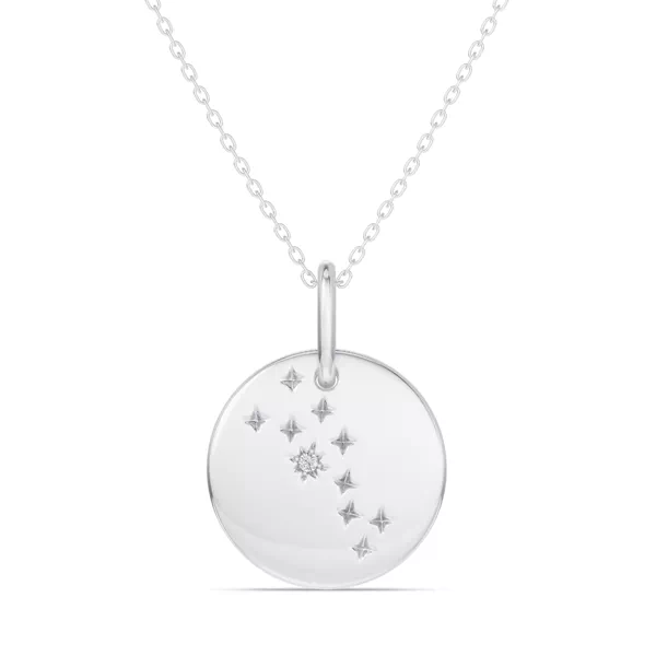 Taurus Zodiac Constellation Medallion Necklace