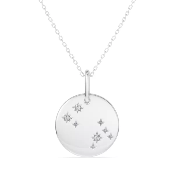 Gemini Zodiac Constellation Medallion Necklace