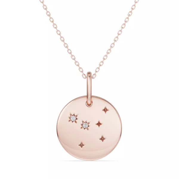 Cancer Zodiac Constellation Medallion Necklace