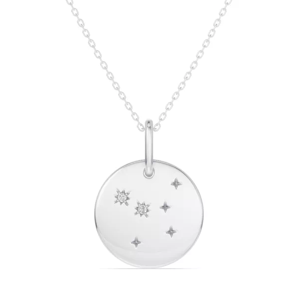 Cancer Zodiac Constellation Medallion Necklace