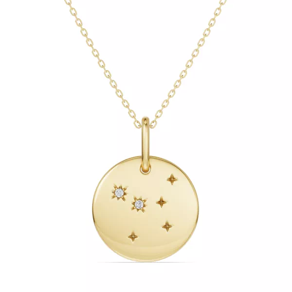 Cancer Zodiac Constellation Medallion Necklace