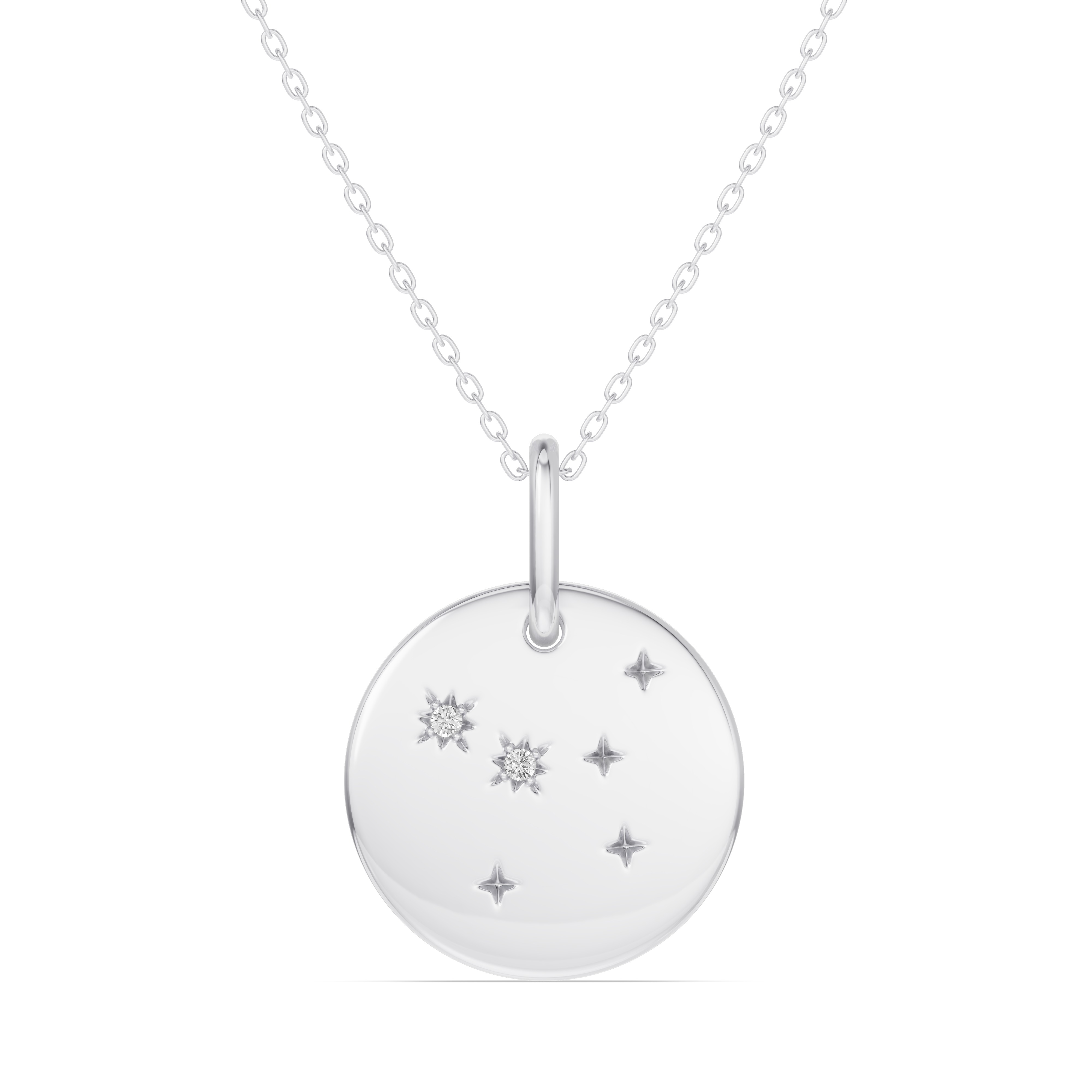 Cancer Zodiac Constellation Medallion Necklace