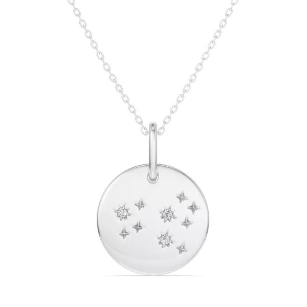 Leo Zodiac Constellation Medallion Necklace