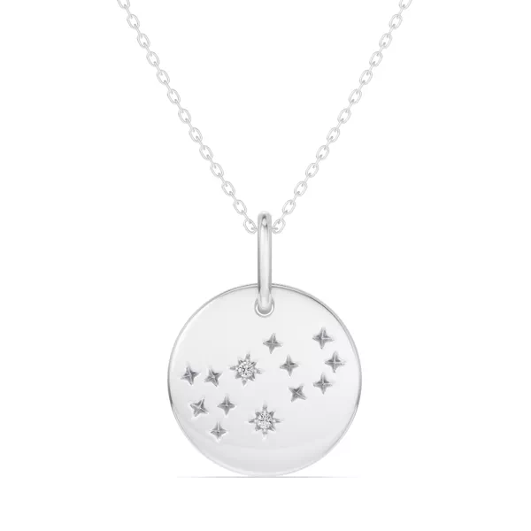 Virgo Zodiac Constellation Medallion Necklace