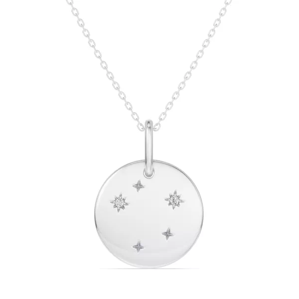 Libra Zodiac Constellation Medallion Necklace