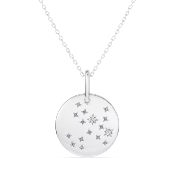 Sagittarius Zodiac Constellation Medallion Necklace