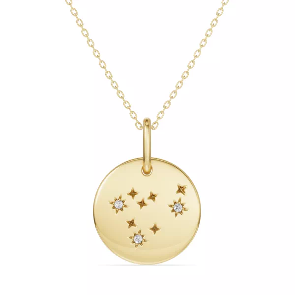 Capricorn Zodiac Constellation Medallion Necklace