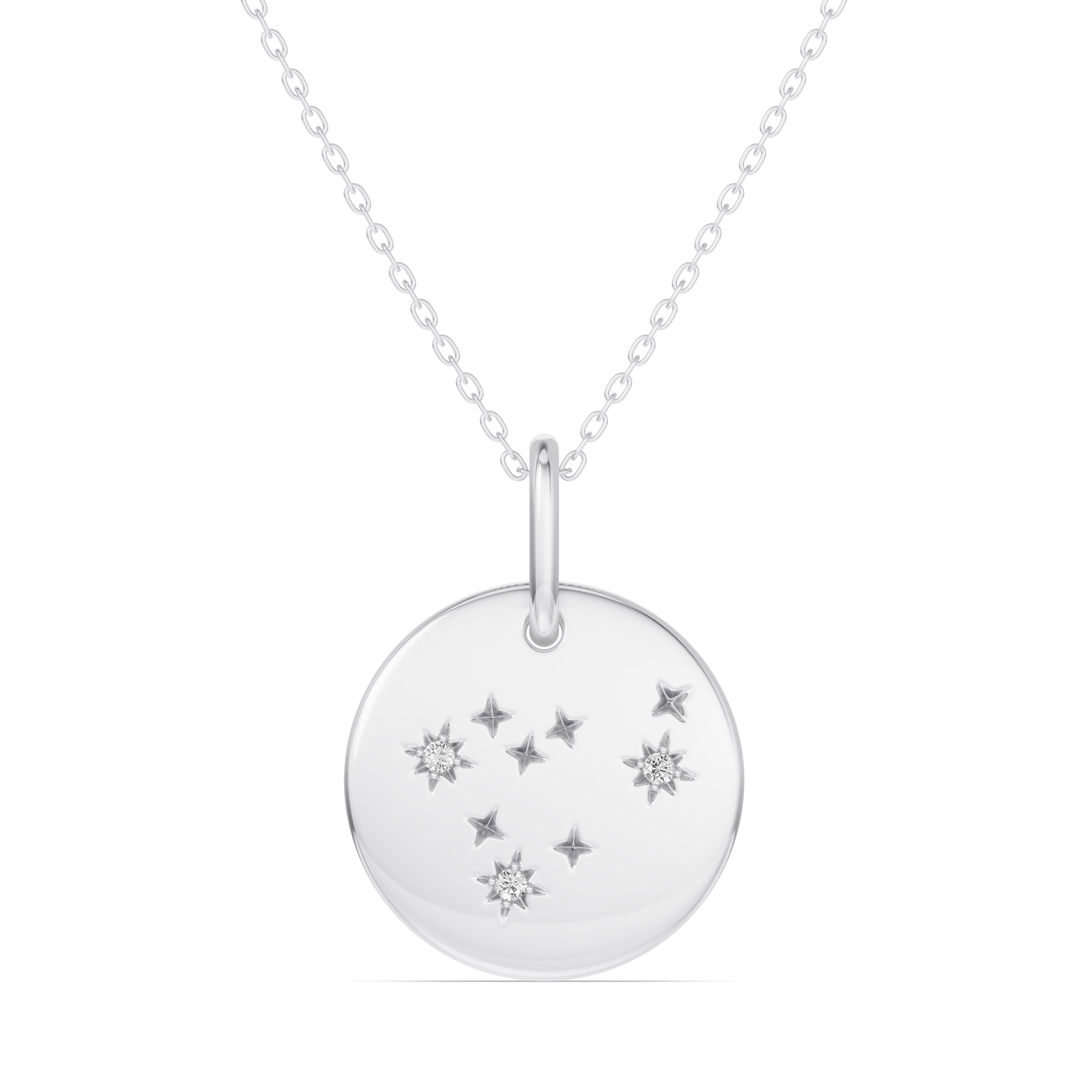 Capricorn Zodiac Constellation Medallion Necklace