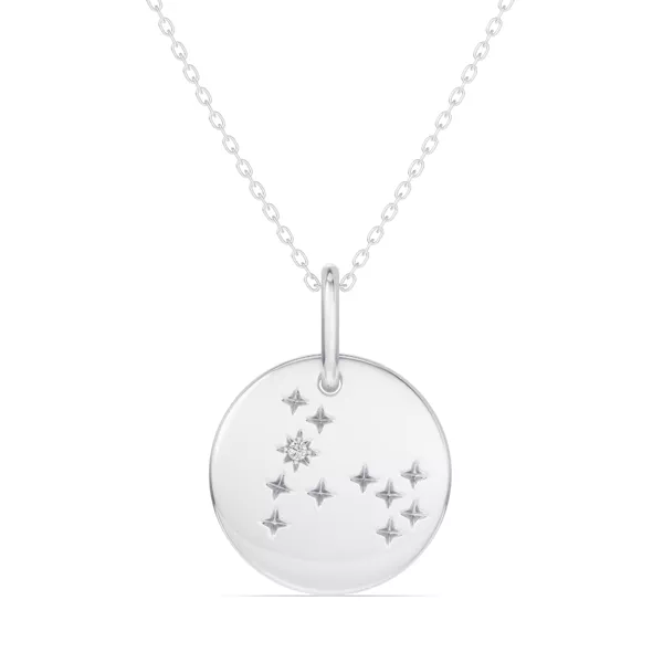Pisces Zodiac Constellation Medallion Necklace