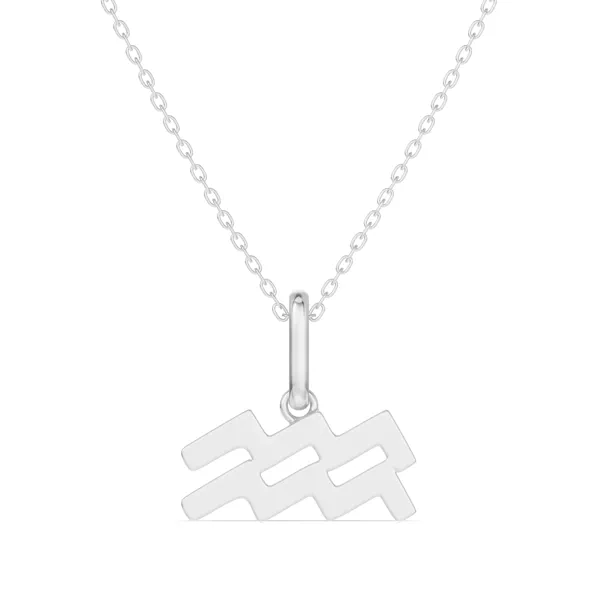 Aquarius Zodiac Glyph Necklace