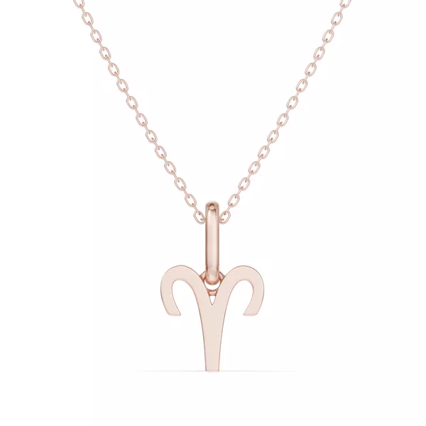 Aries Zodiac Glyph Necklace