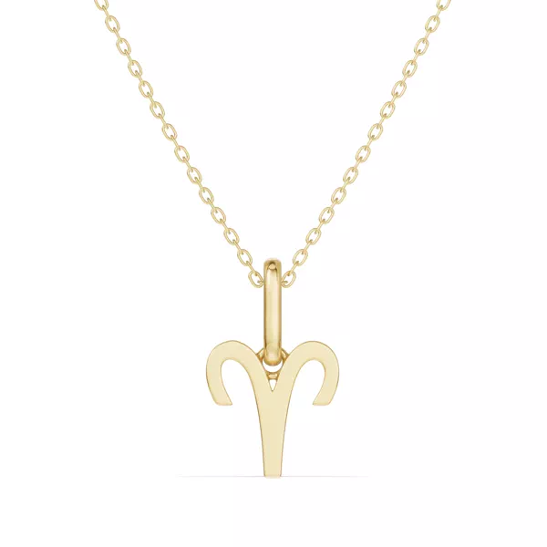 Aries Zodiac Glyph Necklace