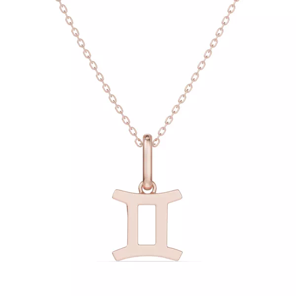 Gemini Zodiac Glyph Necklace