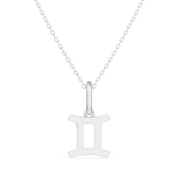 Gemini Zodiac Glyph Necklace