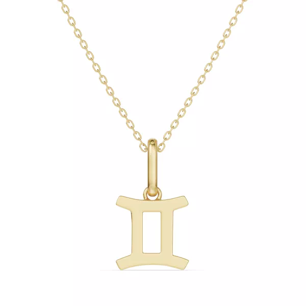 Gemini Zodiac Glyph Necklace