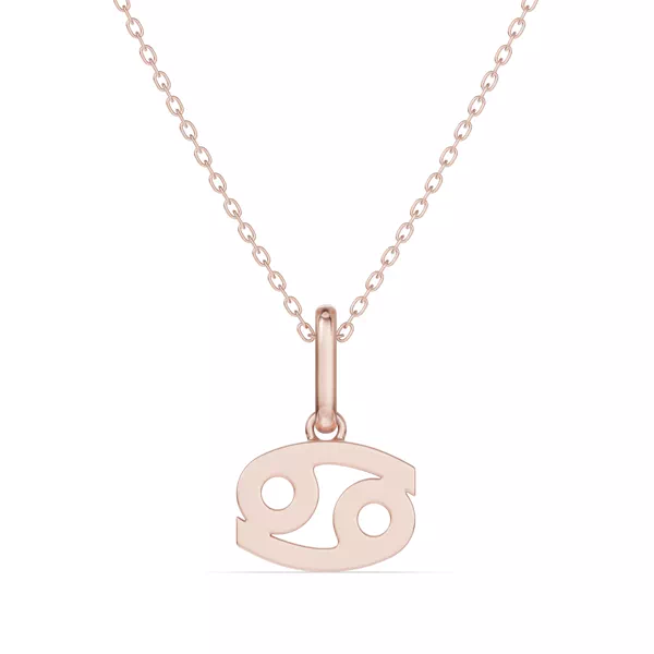 Cancer Zodiac Glyph Necklace