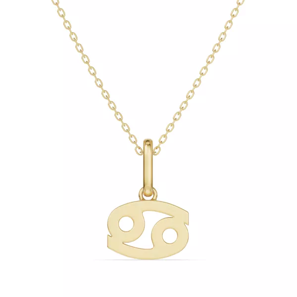 Cancer Zodiac Glyph Necklace
