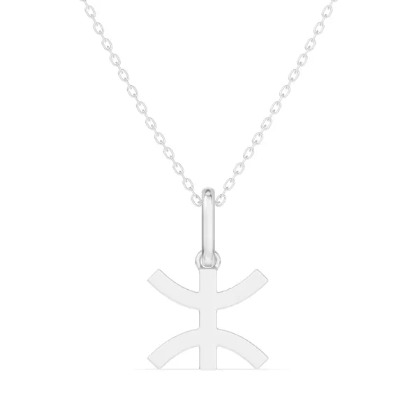 Pisces Zodiac Glyph Necklace