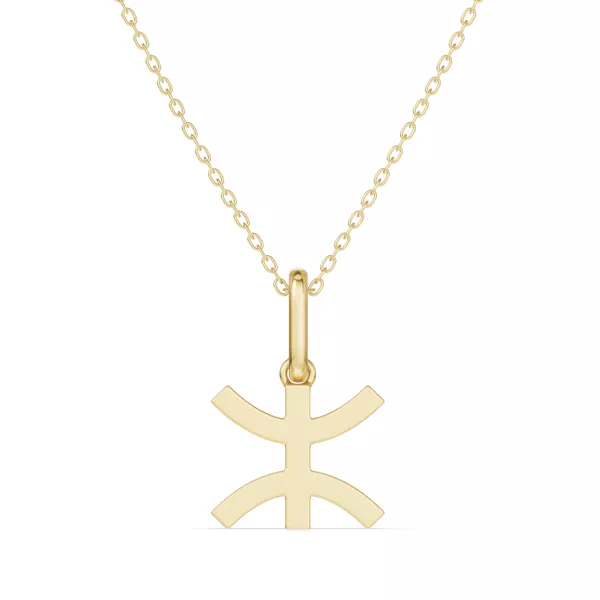 Pisces Zodiac Glyph Necklace