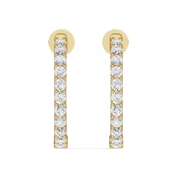 Unity Prong Hoop Lab Earrings (1 ct. tw.)