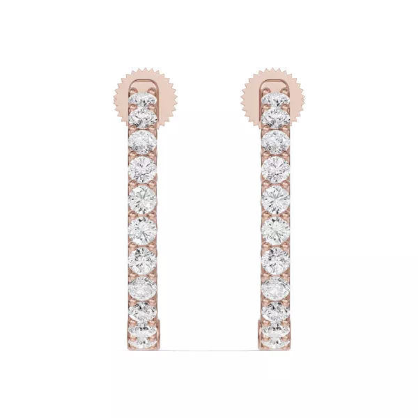Unity Prong Hoop Lab Earrings (1 ct. tw.)
