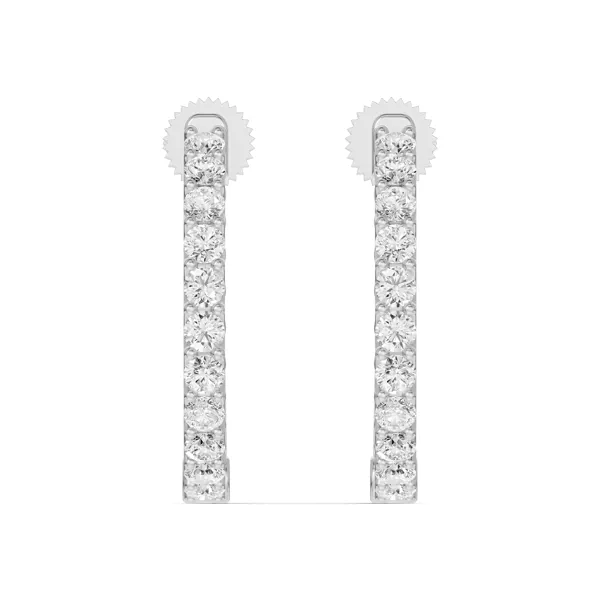 Unity Prong Hoop Lab Earrings (1 ct. tw.)