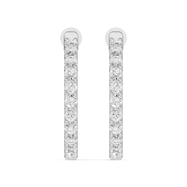 Unity Prong Hoop Lab Earrings (2 ct. tw.)