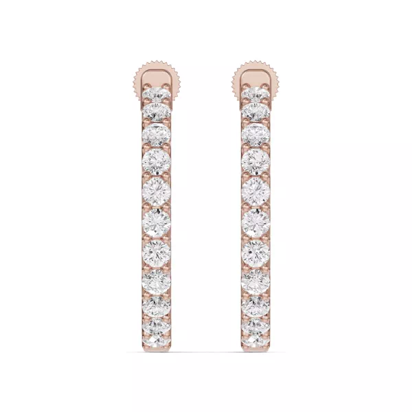 Unity Prong Hoop Earrings (2 ct. tw.)