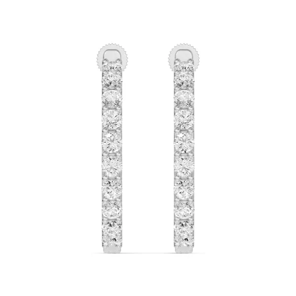 Unity Prong Hoop Lab Earrings (3 ct. tw.)