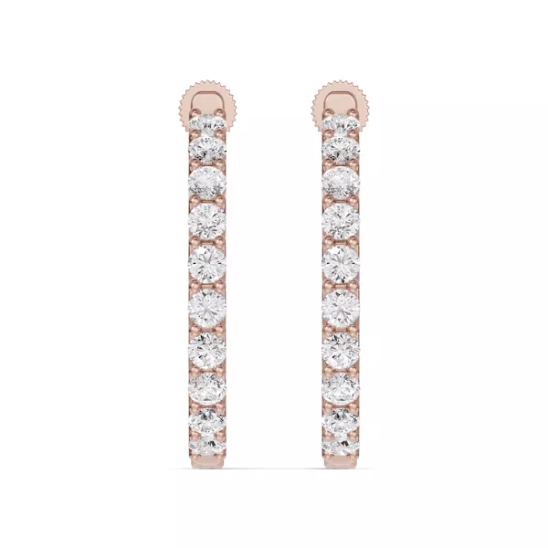 Unity Prong Hoop Lab Earrings (3 ct. tw.)