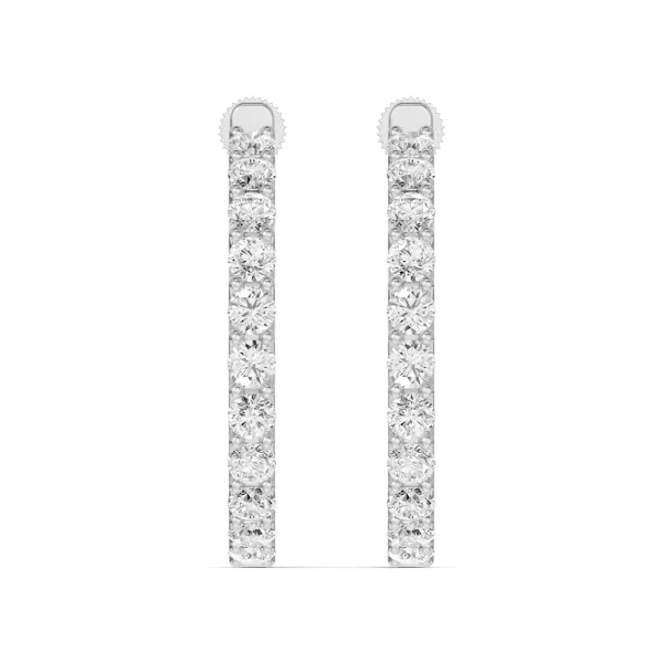 Unity Prong Hoop Lab Earrings (4 ct. tw.)