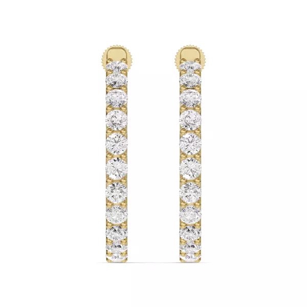 Unity Prong Hoop Lab Earrings (4 ct. tw.)