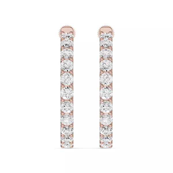 Unity Prong Hoop Lab Earrings (5 ct. tw.)