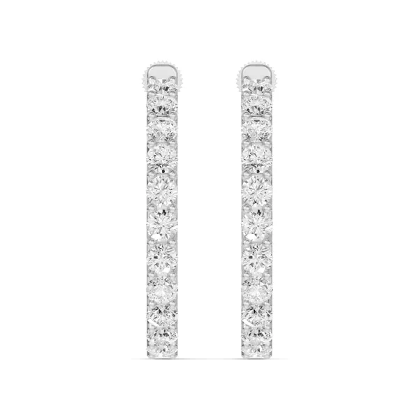 Unity Prong Hoop Lab Earrings (5 ct. tw.)
