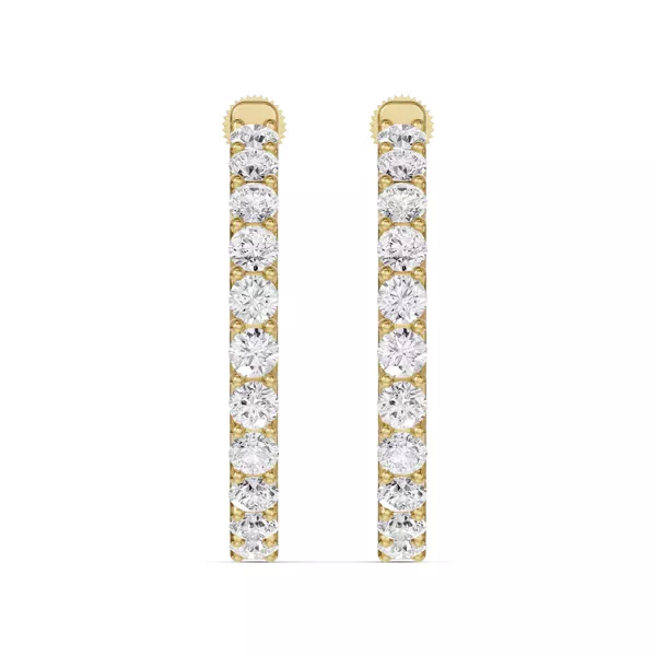 Unity Prong Hoop Lab Earrings (5 ct. tw.)