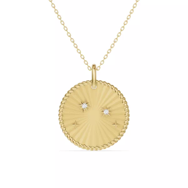Aries Celestial Zodiac Medallion Pendant