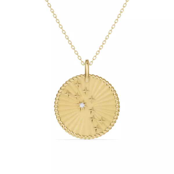 Taurus Celestial Zodiac Medallion Pendant