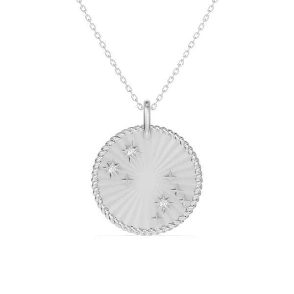 Gemini Celestial Zodiac Medallion Pendant