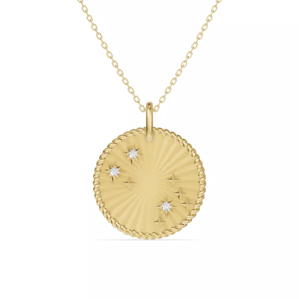 Gemini Celestial Zodiac Medallion Pendant