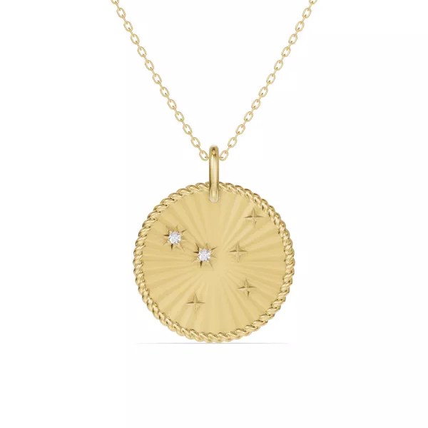 Cancer Celestial Zodiac Medallion Pendant