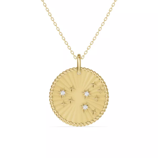 Leo Celestial Zodiac Medallion Pendant