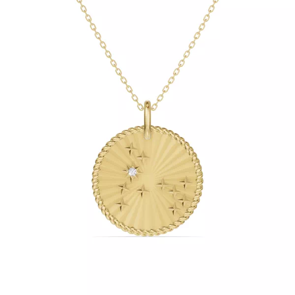 Pisces Celestial Zodiac Medallion Pendant